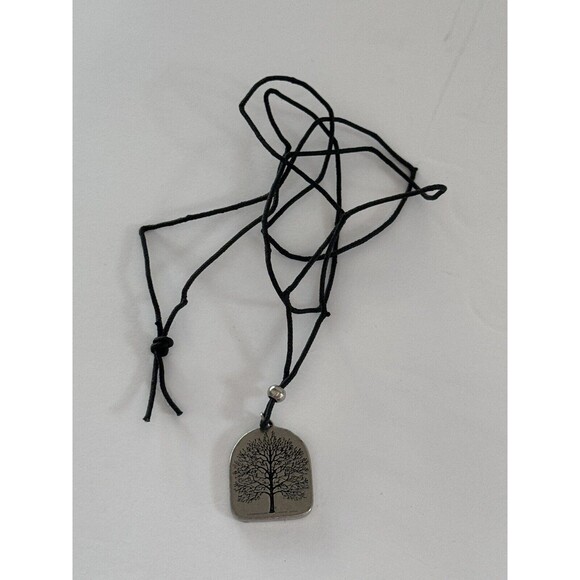 Tree Of Life Healing Necklace Jewelry Silver Black Pendant - Picture 1 of 3